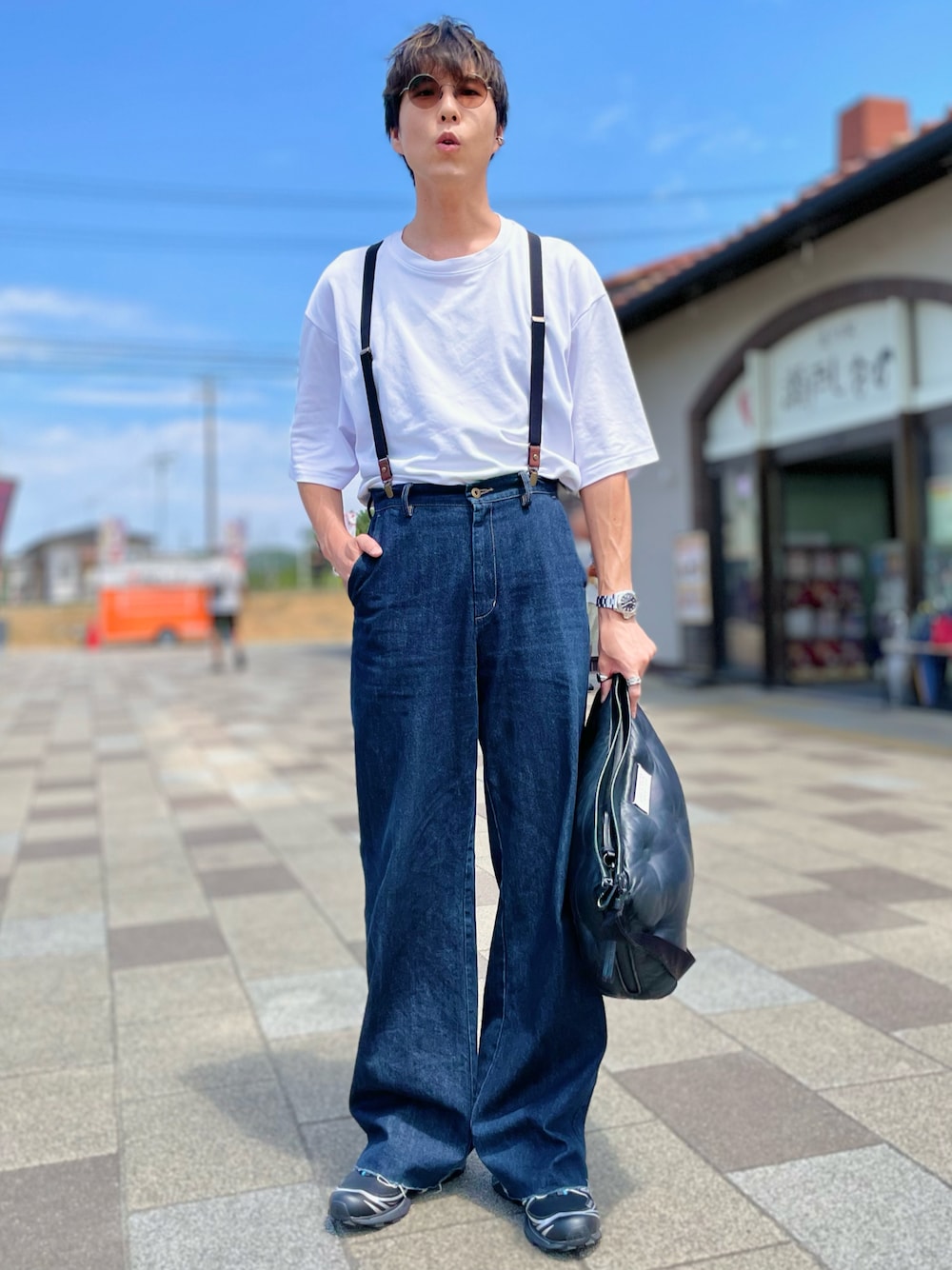 Tシャツ・カットソー MM6 MAISON MARGIELA SLEEVELESS DENIM SHIRT MM6 Maison Margiela Denim Shirt - Stone Vintage/Black
