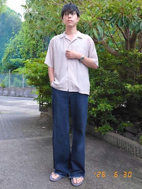 「A.D.S.R.（エーディーエスアール）のアイテム」を使った、けろちゃんさん（メンズ・180cm）の夏コーディネート