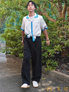 「アイテム（イヤーカフ）」を使った、けろちゃんさん（メンズ・180cm）の秋コーディネート