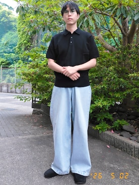 「JINS（ジンズ）のアイテム」を使った、けろちゃんさん（メンズ・180cm）の夏コーディネート