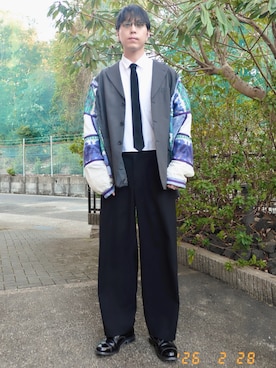 「SANDERS（サンダース）のアイテム」を使った、けろちゃんさん（メンズ・180cm）の春コーディネート