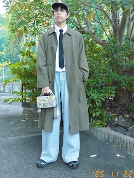 「アイテム（イヤーカフ）」を使った、けろちゃんさん（メンズ・180cm）の冬コーディネート