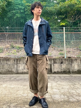「ロールアップ」｜「アイテム（マウンテンパーカー）」を使った、けろちゃんさん（メンズ・179cm）の秋コーディネート