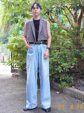 「アイテム（イヤーカフ）」を使った、けろちゃんさん（メンズ・180cm）の秋コーディネート