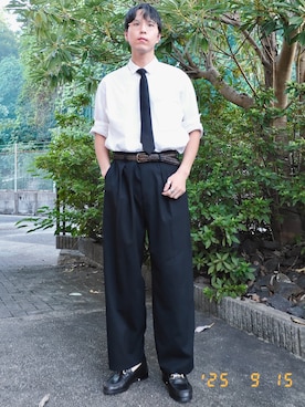 「アイテム（イヤーカフ）」を使った、けろちゃんさん（メンズ・180cm）の秋コーディネート
