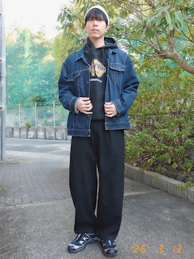 「Levi's（リーバイス）のアイテム（ジャケット/アウター）」を使った、けろちゃんさん（メンズ・180cm）の春コーディネート