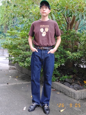 「TOM WOOD（トムウッド）の＜TOM WOOD（トムウッド）＞ EAR CUFF THICK S/イヤーカフ □□（イヤーカフ、シルバー系）」を使った、けろちゃんさん（メンズ・180cm）の秋コーディネート