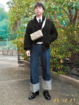 「FENDI（フェンディ）のアイテム」を使った、けろちゃんさん（メンズ・180cm）の冬コーディネート