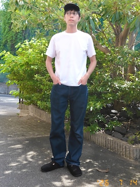 「Levi's（リーバイス）のアイテム」を使った、けろちゃんさん（メンズ・180cm）の夏コーディネート