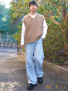 けろちゃんさん（メンズ・180cm）の春コーディネート