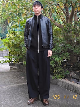 「アイテム（イヤーカフ）」を使った、けろちゃんさん（メンズ・180cm）の冬コーディネート