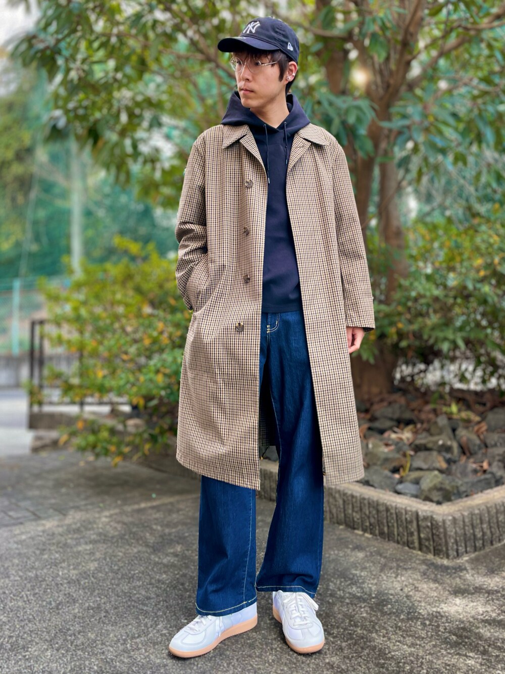 けろちゃんさんの「ブロックテックステンカラーコート（UNIQLO）」を使ったコーディネートの1枚目の写真