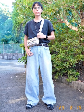 「アイテム（イヤーカフ）」を使った、けろちゃんさん（メンズ・180cm）の夏コーディネート