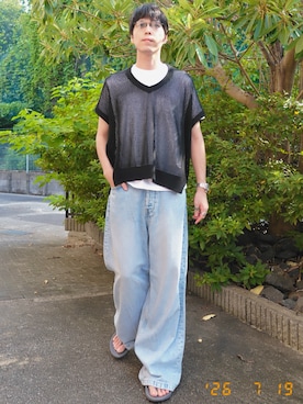 「A.D.S.R.（エーディーエスアール）のアイテム」を使った、けろちゃんさん（メンズ・180cm）の夏コーディネート