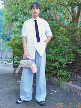 「アイテム（イヤーカフ）」を使った、けろちゃんさん（メンズ・180cm・20代）の秋コーディネート