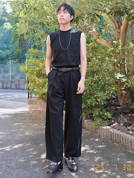 「アイテム（ネックレス）」を使った、けろちゃんさん（メンズ・180cm・20代）の秋コーディネート