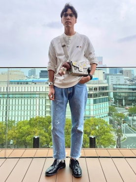「Phoebe（フィービィー）のアイテム」を使った、けろちゃんさん（メンズ・180cm）の春コーディネート