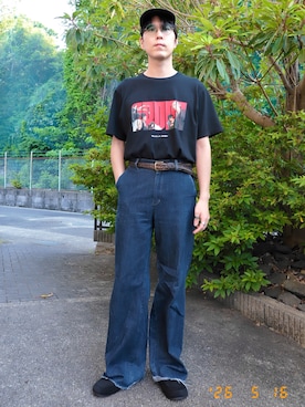 「TOM WOOD（トムウッド）の＜TOM WOOD（トムウッド）＞ EAR CUFF THICK S/イヤーカフ □□（イヤーカフ、シルバー系）」を使った、けろちゃんさん（メンズ・180cm）の夏コーディネート