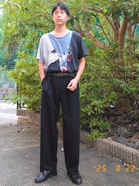 「アイテム（イヤーカフ）」を使った、けろちゃんさん（メンズ・180cm）の秋コーディネート