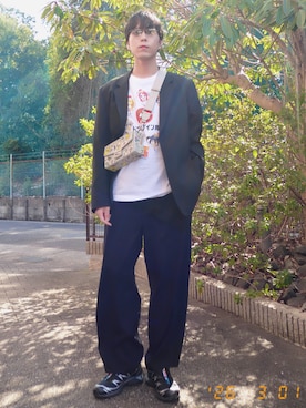 「Jouete（ジュエッテ）のアイテム」を使った、けろちゃんさん（メンズ・180cm）の春コーディネート