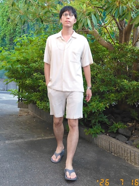 「ete（エテ）のアイテム」を使った、けろちゃんさん（メンズ・180cm）の夏コーディネート