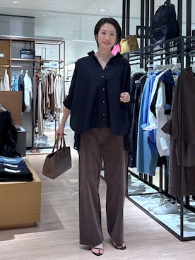 「アイテム（チノパンツ）」を使った、Makiさん（レディース・173cm・30代）の夏コーディネート