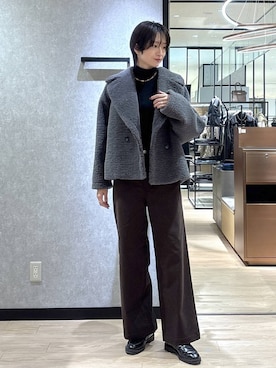 「BARNYARDSTORM（バンヤードストーム）のBARNYARDSTORM / ウォームストレッチチノパンツ / マシンウォッシャブル（チノパンツ）」を使った、Makiさん（レディース・173cm・30代）の秋コーディネート