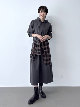 「BARNYARDSTORM（バンヤードストーム）のBARNYARDSTORM / ハイブリッドストレッチブーツ（ブーツ）」を使った、Makiさん（レディース・173cm）の秋コーディネート