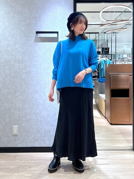 「BARNYARDSTORM」｜「アイテム（ハンチング/ベレー帽）」を使った、Makiさん（レディース・173cm）の冬コーディネート