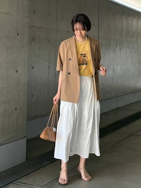 「BARNYARDSTORM（バンヤードストーム）のアイテム（テーラードジャケット）」を使った、Makiさん（レディース・173cm）の春コーディネート