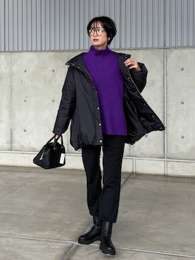 「アイテム（ダウンジャケット/コート）」を使った、Makiさん（レディース・173cm・30代）の秋コーディネート