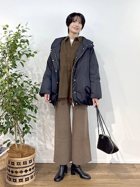 「アイテム（ダウンジャケット/コート）」を使った、Makiさん（レディース・173cm・30代）の秋コーディネート