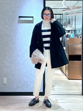 「BARNYARDSTORM」｜「アイテム（その他アウター）」を使った、Makiさん（レディース・173cm）の冬コーディネート