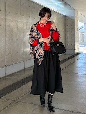 「アイテム（その他小物）」を使った、Makiさん（レディース・173cm）の冬コーディネート