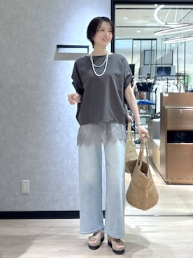 「BARNYARDSTORM（バンヤードストーム）のアイテム（パンツ）」を使った、Makiさん（レディース・173cm）の春コーディネート