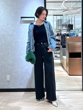 「BARNYARDSTORM」｜「アイテム（デニムジャケット）」を使った、Makiさん（レディース・173cm）の秋コーディネート