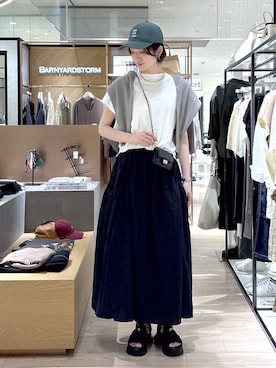 「BARNYARDSTORM（バンヤードストーム）のアイテム」を使った、Makiさん（レディース・173cm）の春コーディネート