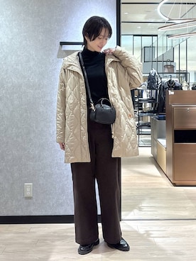 「BARNYARDSTORM（バンヤードストーム）のBARNYARDSTORM / ウォームストレッチチノパンツ / マシンウォッシャブル（チノパンツ）」を使った、Makiさん（レディース・173cm・30代）の秋コーディネート