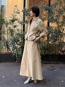 「アイテム（デニムジャケット）」を使った、Makiさん（レディース・173cm・30代）の冬コーディネート