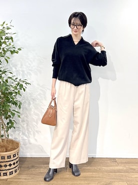 「アイテム（チョーカー）」を使った、Makiさん（レディース・173cm・30代）の秋コーディネート