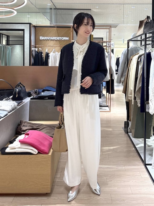 BARNYARDSTORM / フラッグヤーンツイードジャケット（ノーカラー