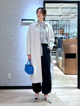 「BARNYARDSTORM」｜「アイテム（ステンカラーコート）」を使った、Makiさん（レディース・173cm）の冬コーディネート