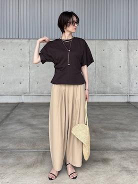 「BARNYARDSTORM（バンヤードストーム）のアイテム（パンツ）」を使った、Makiさん（レディース・173cm）の春コーディネート