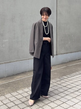「アイテム（テーラードジャケット）」を使った、Makiさん（レディース・173cm）の秋コーディネート