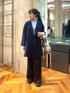 「アイテム（チェスターコート）」を使った、HIRANOさん（レディース・150cm）の秋コーディネート