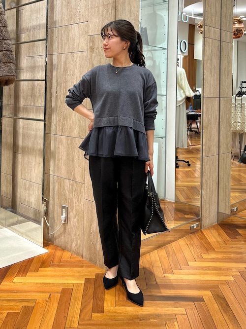 セール】ハイウエストベルト付きテーパードパンツ（その他パンツ