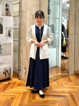 「アイテム（その他アウター、ホワイト系）」を使った、HIRANOさん（レディース・150cm）の秋コーディネート