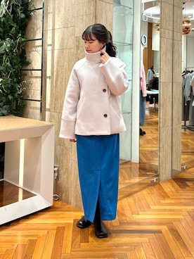 「アイテム（ピーコート）」を使った、HIRANOさん（レディース・150cm）の秋コーディネート