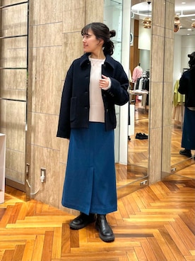 「Aラインスカート」｜HIRANOさん（レディース・150cm）の冬コーディネート