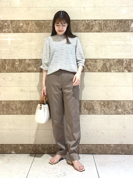 「RODE SKO（ロデスコ）のJUANITA ポケットプチ2WAYトート（トートバッグ）」を使った、HIRANOさん（レディース・150cm）の夏コーディネート